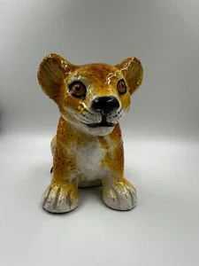 Löwen Baby Keramik Made in Italy Glasiert Höhe ca 19,5 cm - Bild 1 von 6