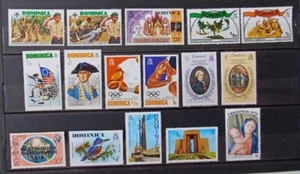 DOMINIQUE-1976-lot 16 timbres (15 neufs+charn./1 oblit.) Y&T# entre 465 et 546 - Photo 1/2
