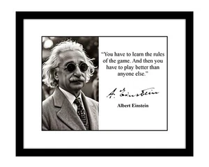 Albert Einstein 8x10 Signed print famous quote astronomy physics scientist - Picture 1 of 2