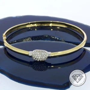 Wert 2.350,- Damen Armreif 585 bicolor Gold 14 KT mit Besatz 22cm xxyy - Bild 1 von 4