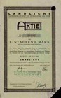 Landlicht AG 1923 Filmindustrie Berlin Kassel München 1000 M Feinmechanik Aktie