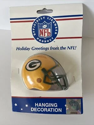 Mini casco de fútbol americano colgante vintage oficial de los Green Bay Packers de Kurt S Adler Foto 1 de 2