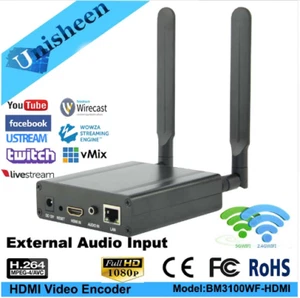 MPEG4 H.264 HDMI WIFI Video Encoder facebook youtube live streaming Broadcast 5G - Picture 1 of 5