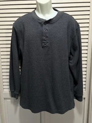 Craftsman тепла Lite тепловой вафли трикотажа длинным рукавом рубашка размер XL серый кнопки - Изображение 1 из 4