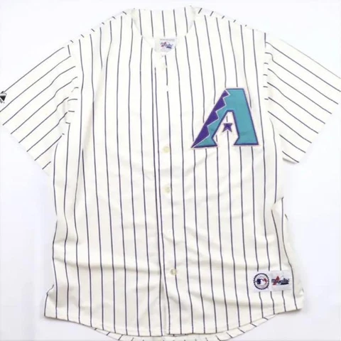 90s MLB ARIZONA DIAMONDBACKS CURT SCHILLING AUTHENTIC JERSEY FREE SIZE JAPAN Cover