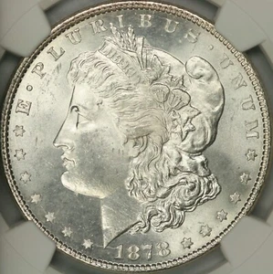 1878 8TF Morgan Dollar NGC MS65 - Picture 1 of 3