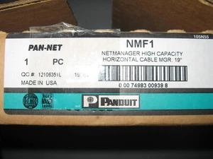 PANDUIT PAN-NET NMF1 NETMANAGER HORIZONTAL CABLE MANAGER 19" BLACK NEW - Picture 1 of 2