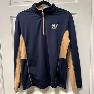 Majestic Milwaukee Brewers 1/4 Zip - Picture 1 of 6