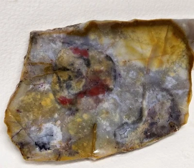 Old Polka Dot Agate Cabbing 96gm Gem Slab No Polka Dots - Image 1 of 4