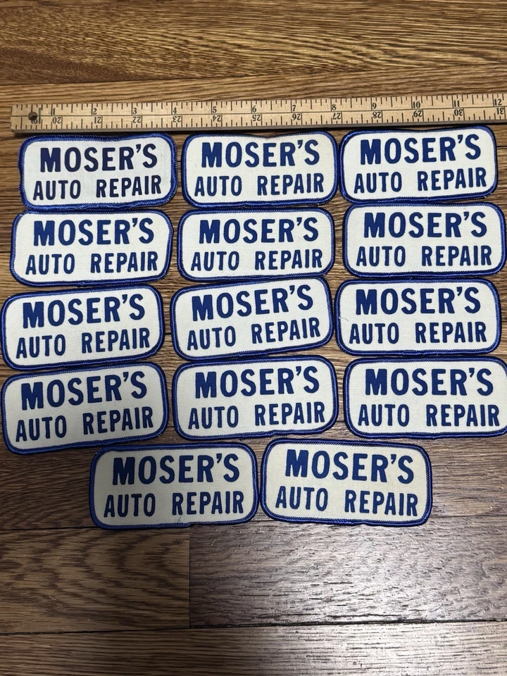 14 parches de uniforme publicitario vintage para reparación de automóviles Moser’s Foto 1 de 3
