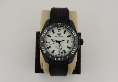 Tag Heuer WAY108A.FT6141 Mens Aquaracer Watch Black PVD Night Diver Rubber Mint - Image 1 of 4