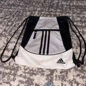 White And Black Adidas Sports Bag - Picture 1 of 7