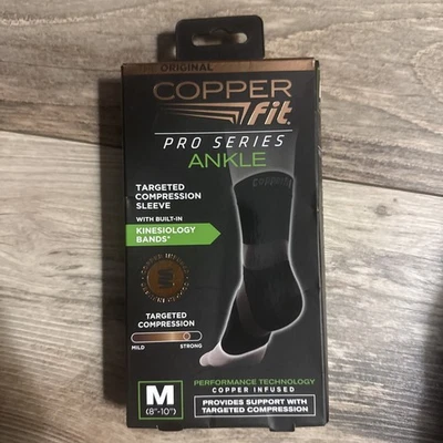 Copper Fit Pro Series Unisex Ankle Compression Sleeve Medium 8-10 NEW  - Image 1 of 2