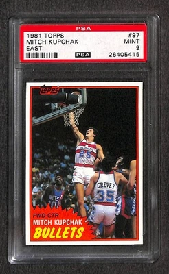 1981 Topps #97 MITCH KUPCHAK EAST PSA 9 Mint 26405415  - Image 1 of 3