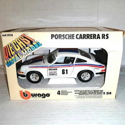 PORSCHE CARRERA RS DIE CAST BURAGO SCALA 1/25 COD.0114 - Immagine 1 di 4