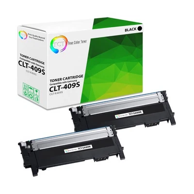 TCT 2PK CLT409S Black Toner Cartridge Set For Samsung CLP310 CLP315 CLX3170 - Image 1 of 4
