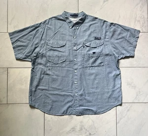 Camisa Columbia PFG Super Bonehead Para Hombres 3XL Azul Manga Corta Omni-Sombra Pesca - Imagen 1 de 13