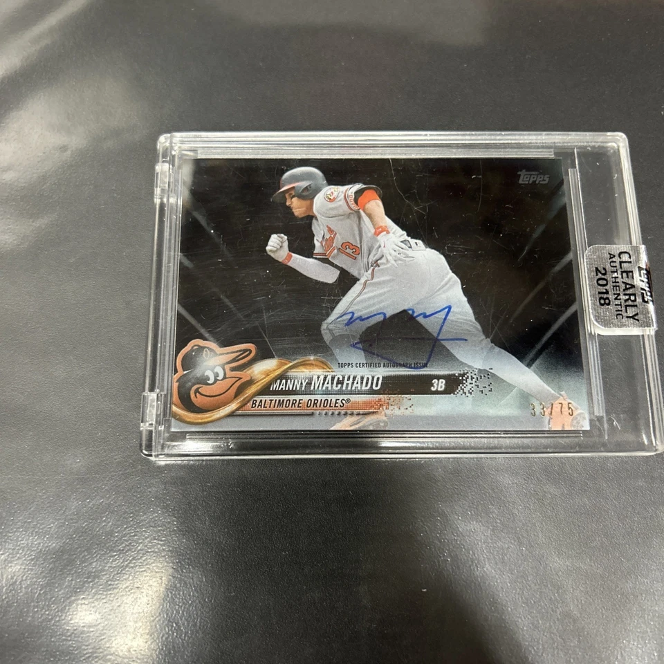 2018 Topps Clearly Authentic Autographs - Manny Machado #CAA-MM Black /75 (AU) - Image 1 of 2