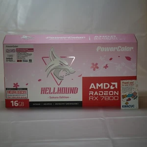 PowerColor Hellhound Sakura AMD Radeon RX 7800 XT 16GB GDDR6 Japan New - Picture 1 of 16