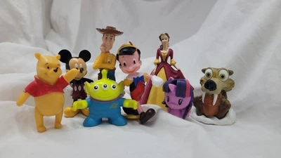Disney Figures Vinrtage Misc Lot Mickey Mouse  Winnie Toy Story Collectable 8pc - Image 1 of 4