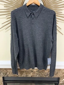 Lucky Brand Men’s Linen Blend Collared Buttoned Sweater Size Large New $89.50 - Picture 1 of 6