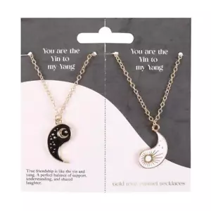 Coppia di collane pendenti Yin Yang migliore amico regalo amicizia - Foto 1 di 4