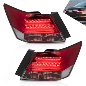One Pair VLAND Red Lens LED Tail Lights For Honda Accord 2008-2013 Rear lamp L+R - Picture 1 of 9