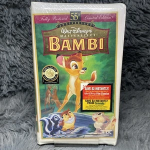 Bambi 55th Anniversary Walt Disney's Masterpiece VHS Tape Limited Edition SEALED - Picture 1 of 7