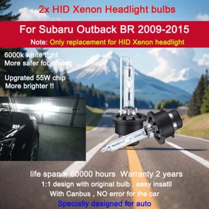 For Subaru Outback BR 2009-2015 2x Xenon HID Headlight Globes Bulbs low beam - Picture 1 of 9