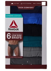 Reebok Men’s Tech Comfort Performance Low Rise Briefs, 6-Pack, Size: 3XL, NWT - Picture 1 of 2