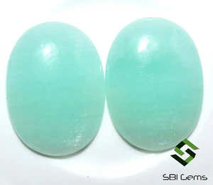 64.19 CTS Natural Amazonite Oval Cabochon Pair 31x22 mm Loose Gemstones - Picture 1 of 7