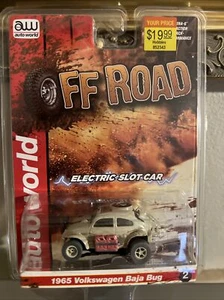 Auto World OFF ROAD 1965 Volkswagen Baja Bug Cream Ho Scale Slot Car New - Picture 1 of 4