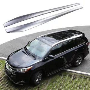 2PCS Roof Rail Racks Cross Bar Carrier Fit Highlander Kluger 2014-2019 EU US DDP - Picture 1 of 8