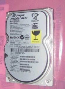 Disco rigido SEAGATE ST36424A MEDALIST 6424 3,5" 6,4 GB Ultra ATA/33 - Foto 1 di 3
