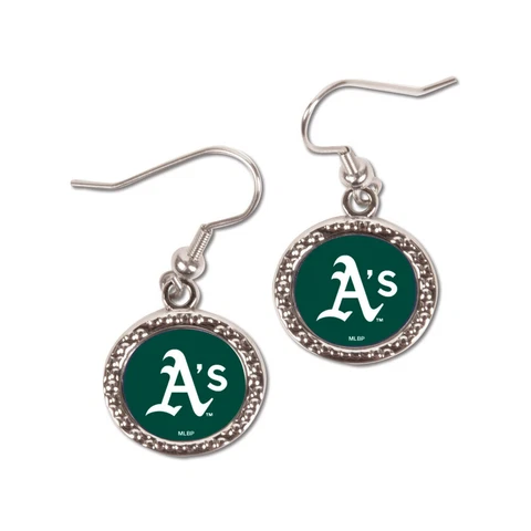 Oakland Athletics Round Earrings Cover