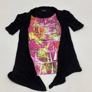 Girls Amy Byer Multicolored Layered Short Sleeve Top Large EUC - Picture 1 of 4