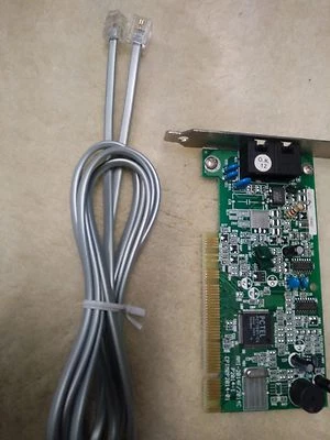 Pctel PCT789T-C1 PCI 56K V.92 Fax Modem, With RJ-11 Cable - Image 1 of 4