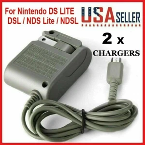 2 x AC Adapter Home Wall Charger Cable for Nintendo Ds Lite/ DSL/ NDS lite/ NDSL - Picture 1 of 11