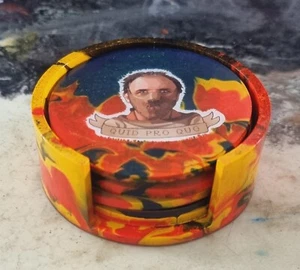 "Horror Movies" Coaster set with holder - Made by Melb Resin Artist - Picture 1 of 6