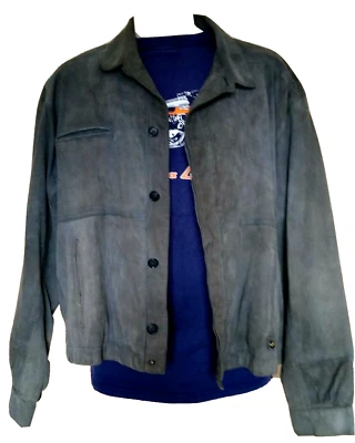 Vintage BMW M Style Jacket, Suede Goat Skin, Suede Leather Racing Jacket Rare - Image 1 of 4