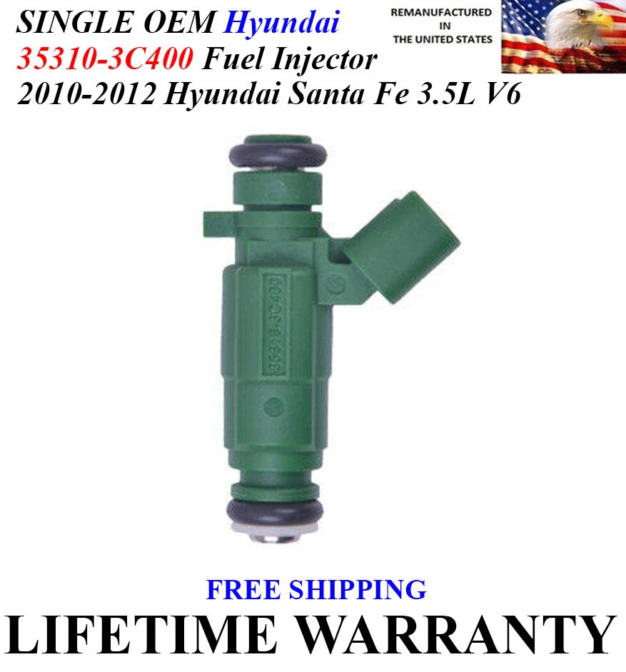 ÚNICO inyector de combustible genuino Hyundai para Hyundai Santa Fe 2010-2012 3,5 L V6 Foto 1 de 1