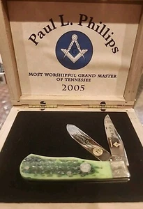 2005 Most Worshipful Grand Master Of Tenn. FROST CUTLERY 2 Blade Pocket Knife. - Picture 1 of 6