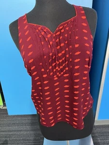 Anthropologie Maeve Top Größe 4 rot ärmellos (A-13) - Bild 1 von 4