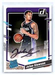 2023 Donruss #271 Jalen Slawson Rated Rookie Auto Sacremento Kings - Picture 1 of 2
