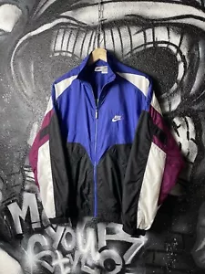 Giacca leggera uomo vintage Nike anni 90 oversize nylon cerniera taglia small - Foto 1 di 11