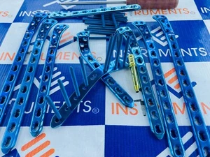 Proximal Lateral Tibial 6,8,10 & 12 H LCP Platte L & R & 5mm Schraube 85 Stück Titan - Bild 1 von 10