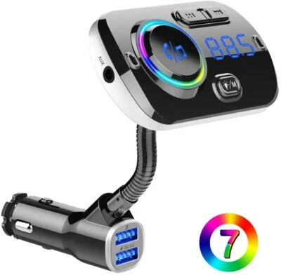 BC49 Bluetooth Car FM Transmitter Car Charger MP3 Player USB for iPhone Samsung - image 1 of 2