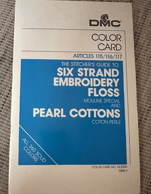 Dmc Embroidery Pearl Cotton Floss 1990 Color Card Stitcher’s Guide - Image 1 of 4