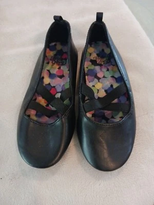 Zapatos planos de ballet con correa cruzada Glory descolorida de cuero sintético talla 8 Foto 1 de 4