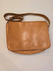 Toro PELLETTERIA FIRENZE hellbraune italienische Leder-Kuriertasche Laptoptasche Vintage Vintage - Bild 1 von 12